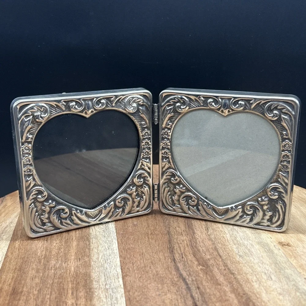 silver plated Hearts Picture Attached Frames